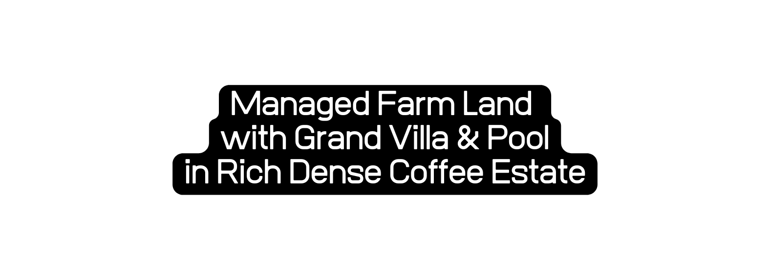 Managed Farm Land with Grand Villa Pool in Rich Dense Coffee Estate